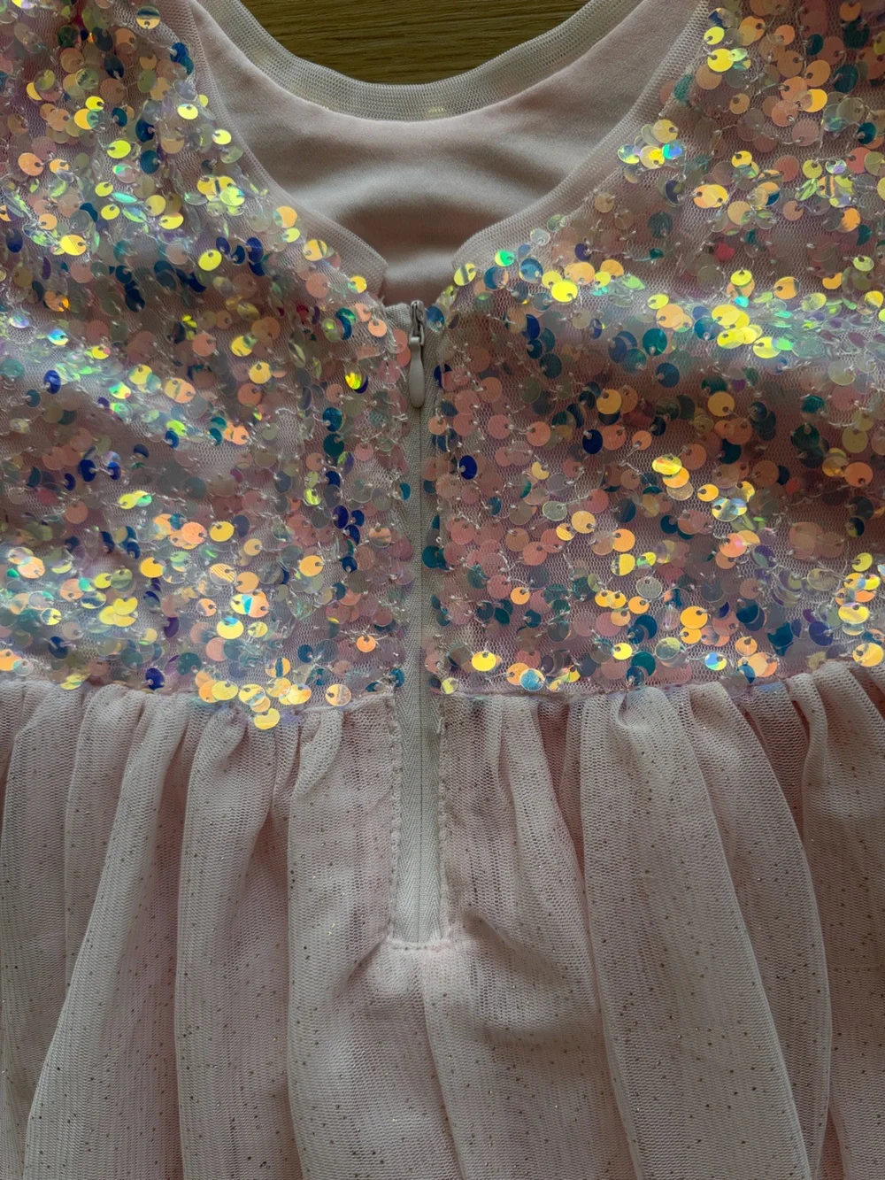 Cat & Jack Pink Sequin Tulle Dress for Girls Size XS 4/5